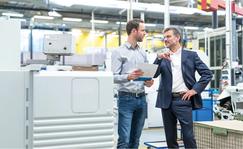 Auma Motors + Systsems Kundengespräch in Produktion